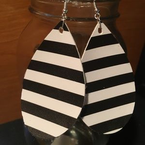 Faux leather earrings